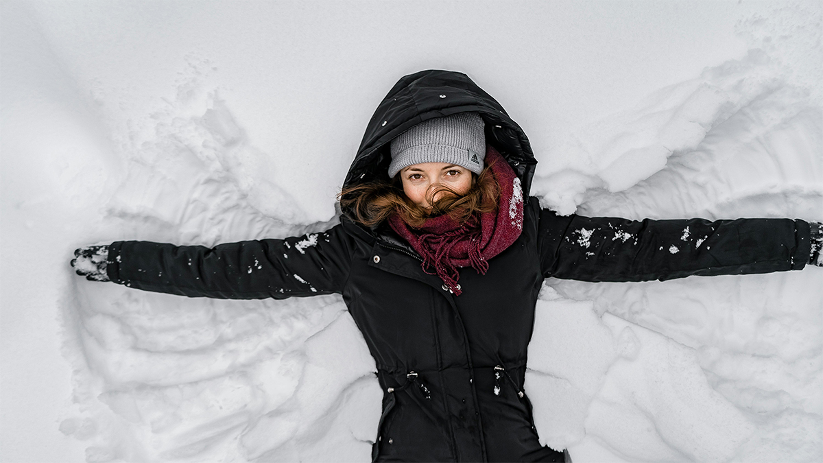 Snow angles in Canada