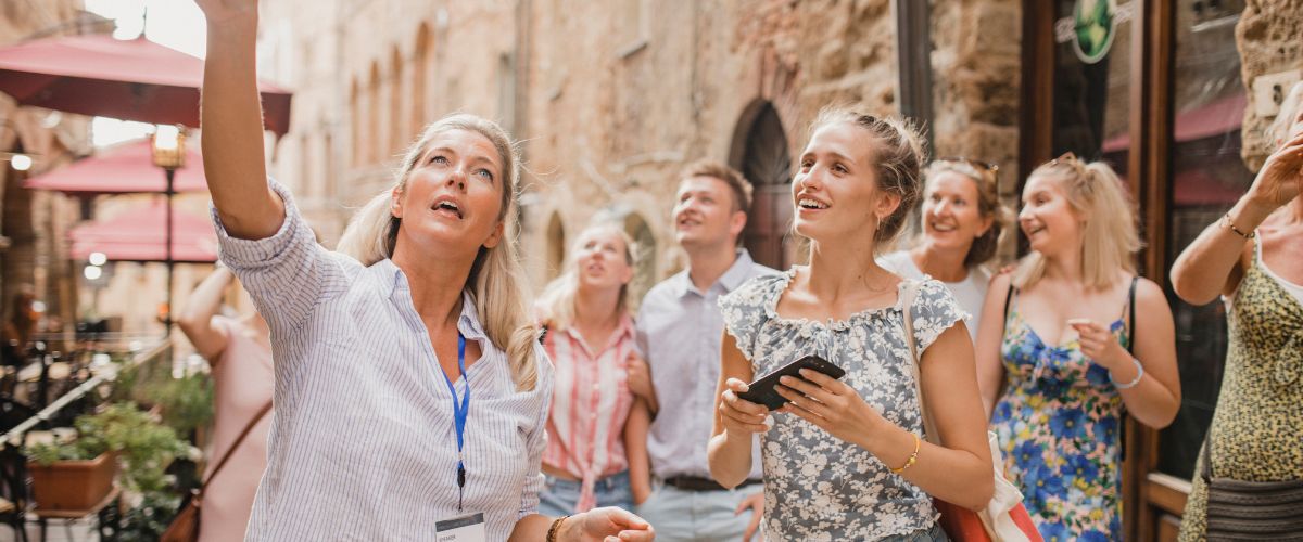 Group of women on a small group tour