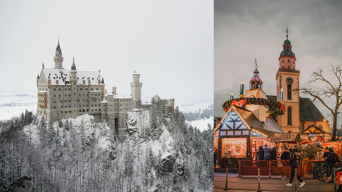 Germany Neuschwanstein castle and Christmas markets