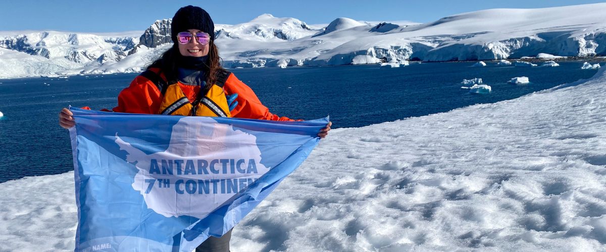 Woman in Antarctica