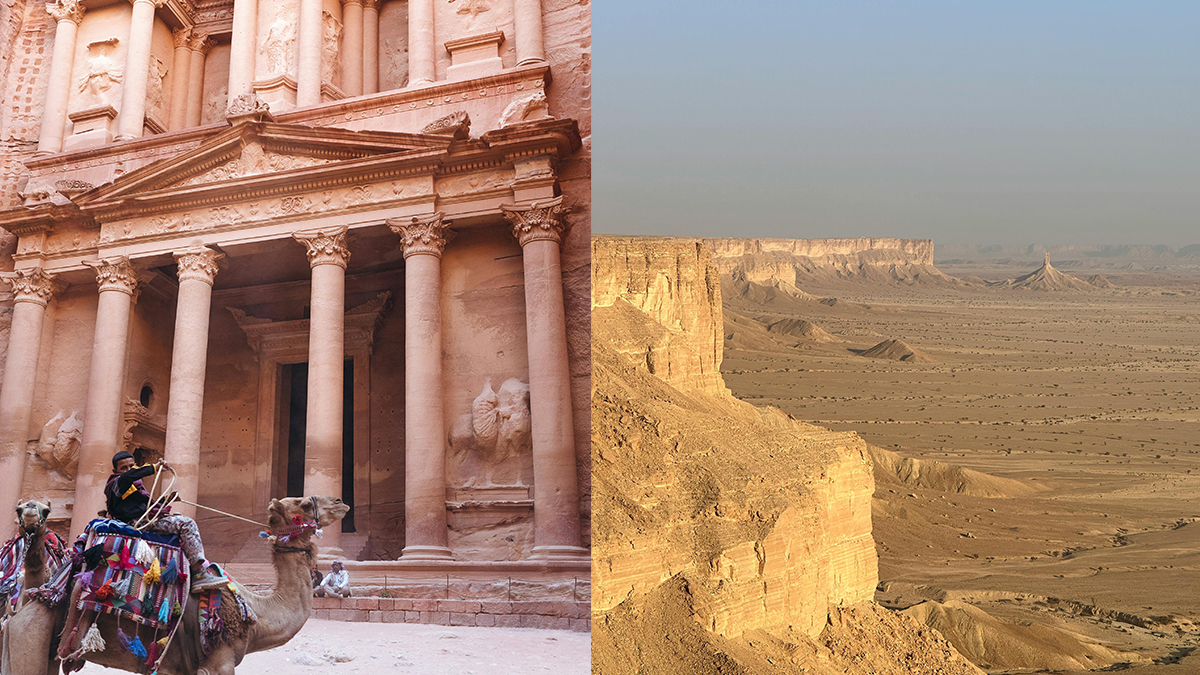 Petra, Jordan and Saudi Arabia desert