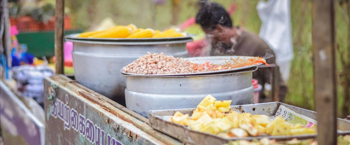 Food stall in India